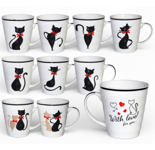 2178-1 Чашка 320мл Чорна кішка - фото