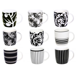 2183 Чашка 360мл Біле й Чорне - фото