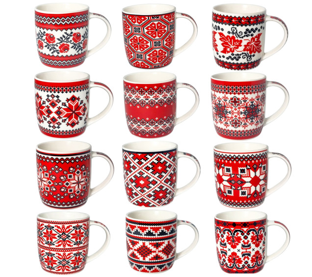 2183-1 Чашка 360мл Вишиванка - фото