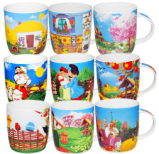 2183-3 Чашка 360мл Народні мотиви (36) - фото