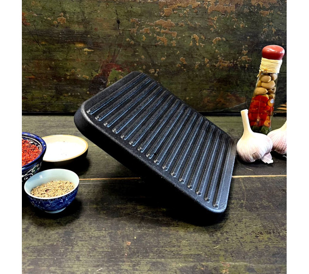 MS220 Прес-гриль 21см/3,5 кг чавунний квадратний - фото 2