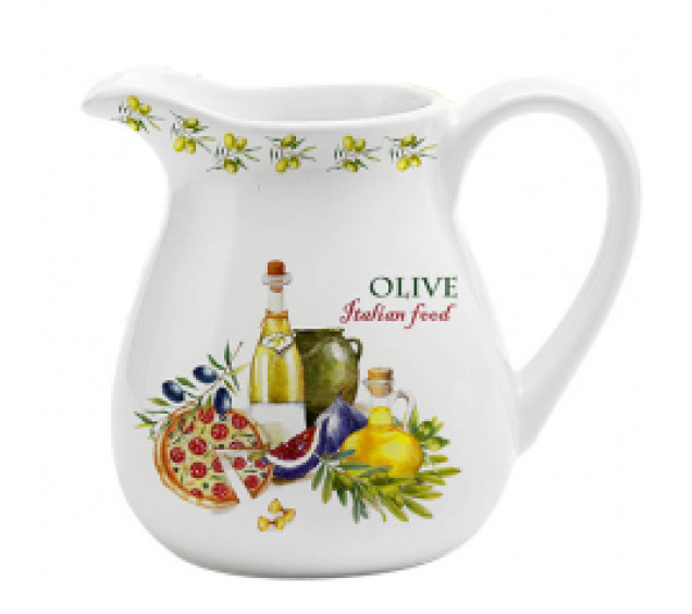 2234-13/У Глечик "Італійські страви" (об-м-1л, h-14см)(без подарункової упаковки) - фото