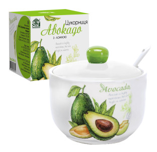 2242-21 Цукорниця з ложкою 450мл "Авокадо" - фото
