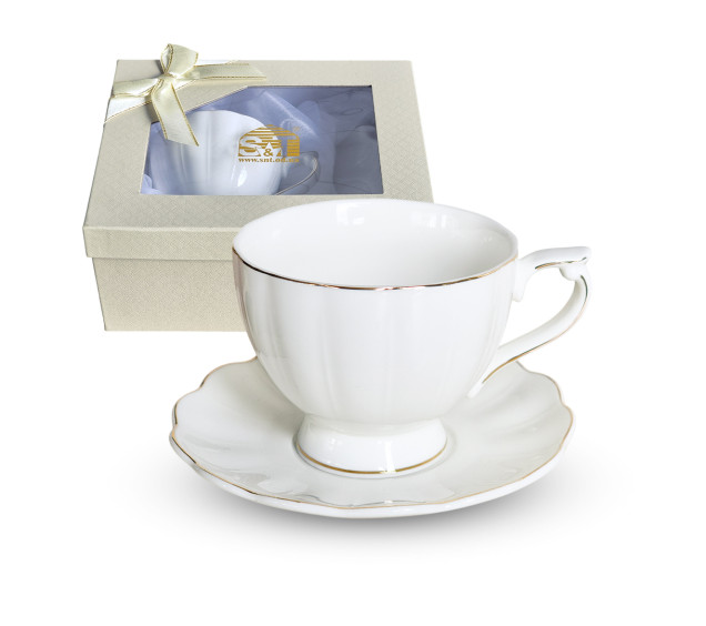 23190-00 Набір чашка з блюдцем "Лауретта"  ( чашка 240мл, блюдце 14см) - фото