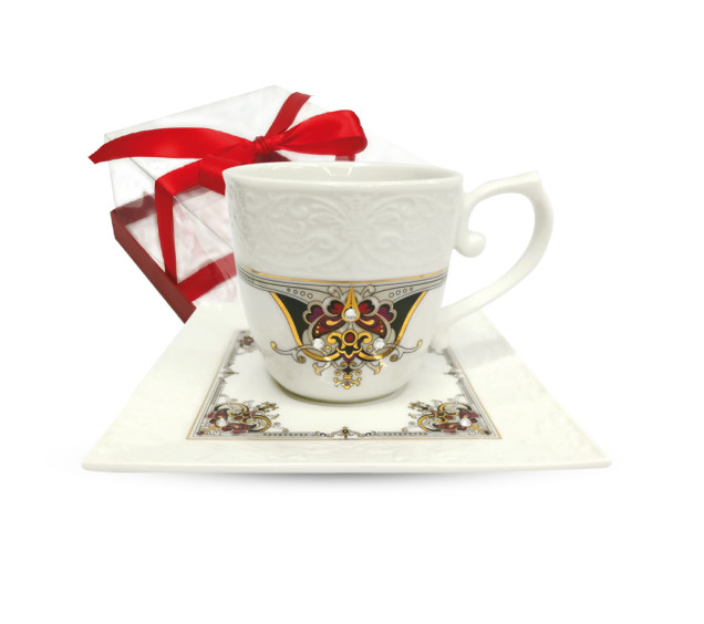 2320-3 Чашка з блюдцем Лаура (чашка 220мл, блюдце 14см) - фото