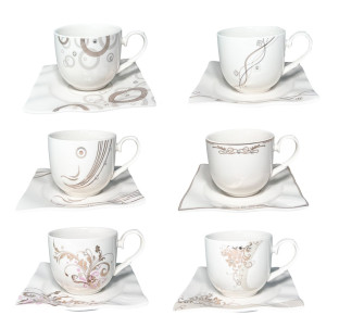 2320/1 Чашка з блюдцем 230мл Кристали (без упаковки) - фото