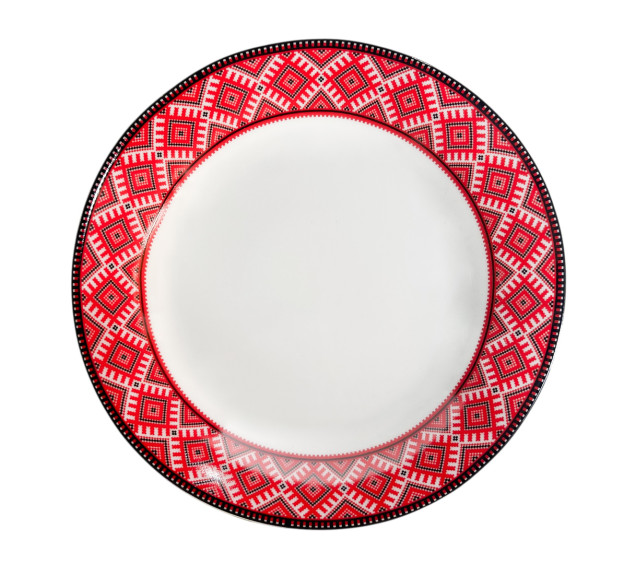 30000-005 Тарілка 7' Вишиванка червоний ромб - фото