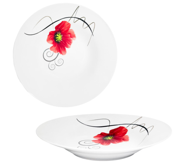 30003-1472 Тарілка суп 8' Мак(36) - фото