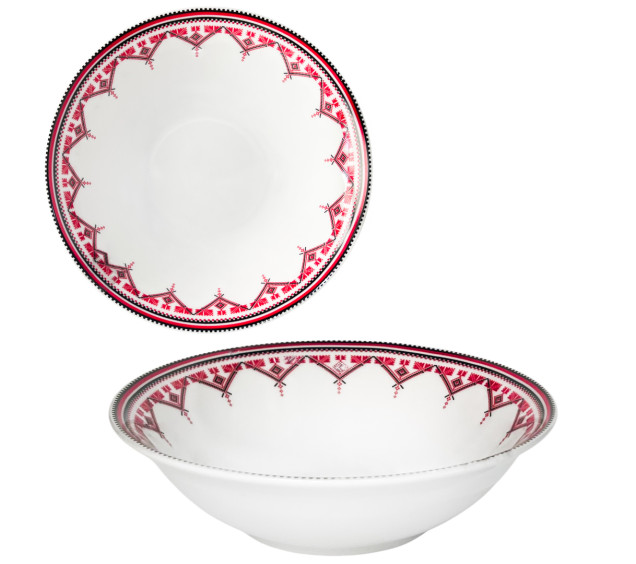 30005-005 Салатник 7' Вишиванка червоний ромб - фото