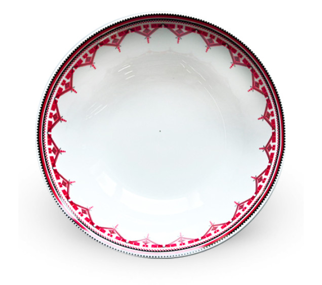 30007-005 Салатник 9' Вишиванка червоний ромб - фото