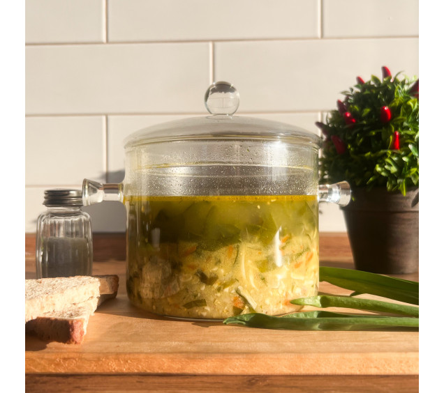 30050-1 Каструля скляна з кришкою 1,5л - фото 1