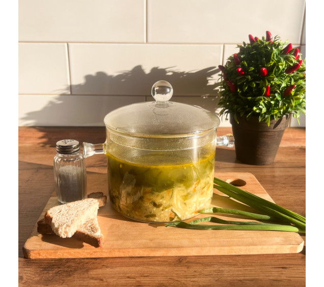 30050-1 Каструля скляна з кришкою 1,5л - фото 3