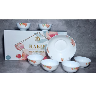 30056-1307 Набір салатників 7 шт(1 шт-8 ' - 800мл, 6 шт-4,5' - 260)  "Орхідея Ванда" - фото