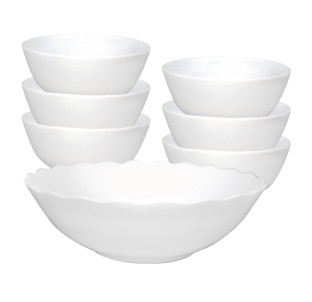 30056-200/1 Набір салатників 7шт(1шт-8', 6шт- 4,5') білий (без подарункової упаковки) - фото