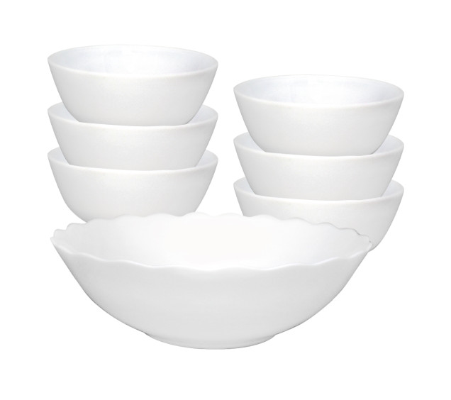 30056-200/1 Набір салатників 7шт(1шт-8', 6шт- 4,5') білий (без подарункової упаковки) - фото