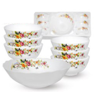 30056-201/1 Набір салатників 7шт(1шт-8', 6шт- 4,5') Чайна троянда - фото