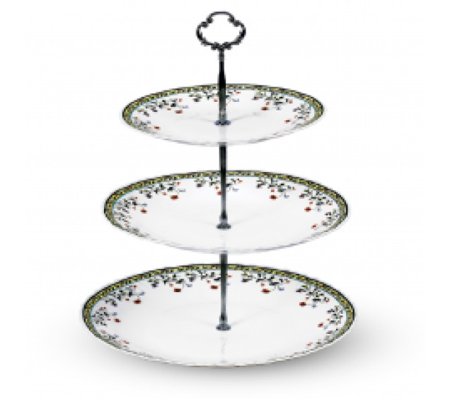 30091-15023/У Цукерниця 3х ярусна (8,5'/10,5'/12') Мільфлер (без упаковки) - фото