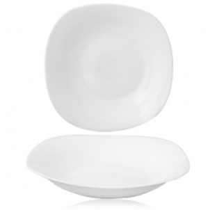 30162-00 Тарілка супова 9' Біла квадрат - фото