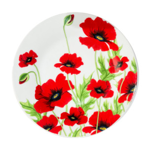 3020 Тарілка 7' Червоний мак(72) - фото