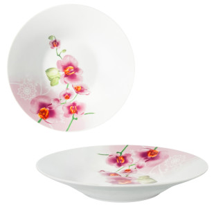 3082-03 Тарілка суп 8' Орхідея(36) - фото