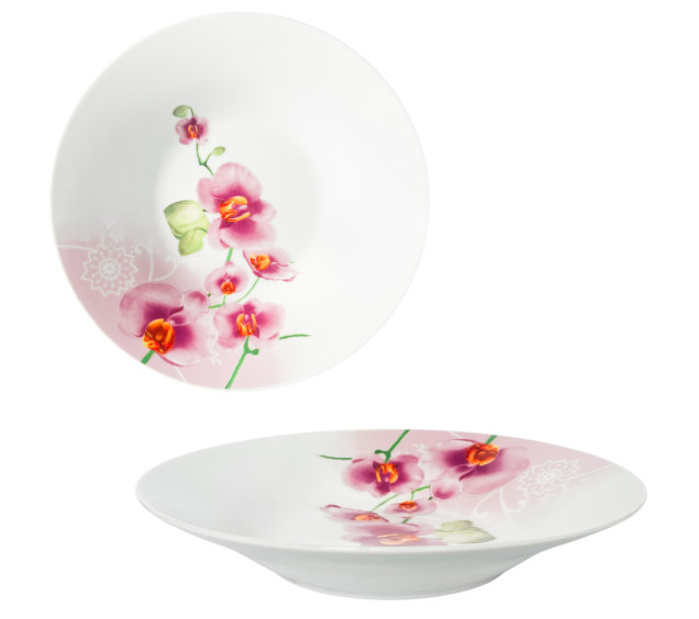 3082-03 Тарілка суп 8' Орхідея(36) - фото