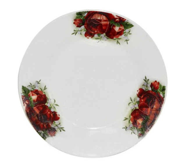 308 Тарілка 7,5' 802 Троянда червона - фото