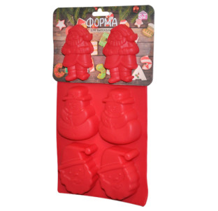 3200-19 Форма для випікання New year3 28.6*16.1*2.5см - фото