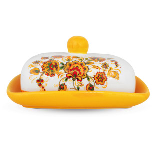 3397-16/У Масельничка "Квітковий розпис" (розмір:13 Х17; h-5,5)(без упаковки) - фото