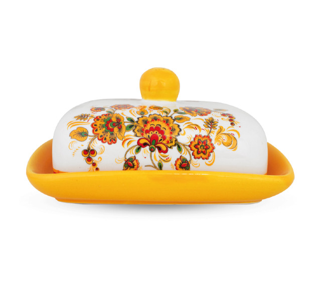 3397-16/У Масельничка "Квітковий розпис" (розмір:13 Х17; h-5,5)(без упаковки) - фото