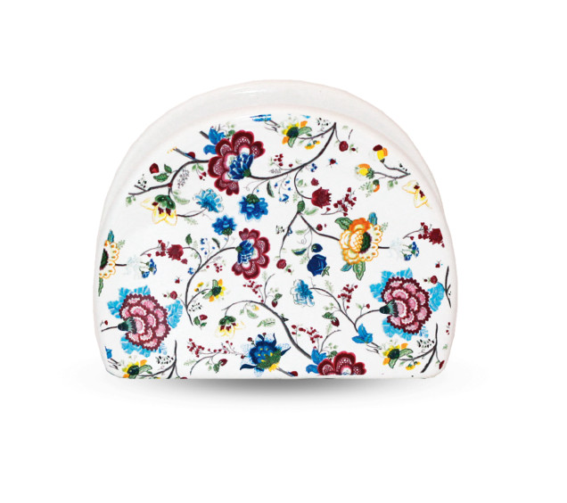 3662-10/1 Серветниця "Квітковий шовк" (довжина-10см, h-8см)(без подарункової  упаковки) - фото