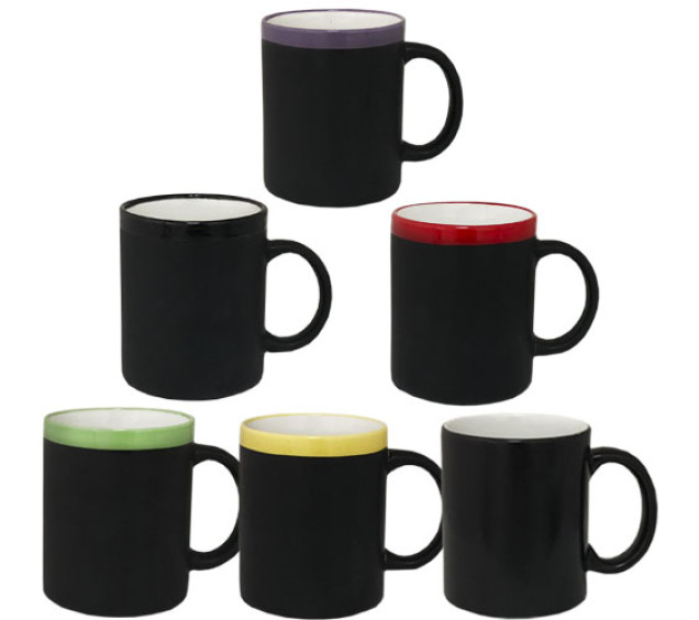 3575-14/1 Стакан кольоровий обідок 320мл варіант від 1 до 6 кол.(варіант) - фото