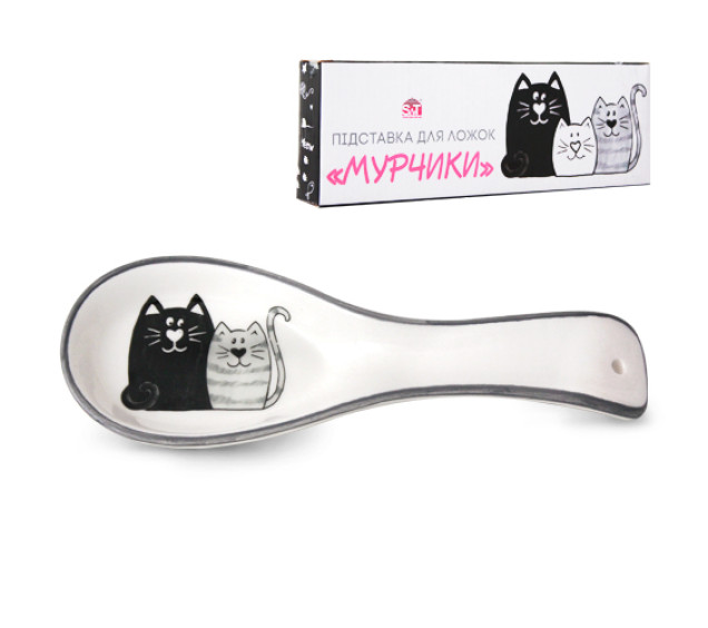 3653-19 Підставка  для ложок "Мурчики" (довжина-23см, h-2,5 см) (60) - фото