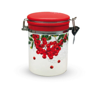 629-14/1 Ємність для сипучих продуктів 0,75л "Калина червона" (d-9,5см, h-11)(без подарункової уп) - фото