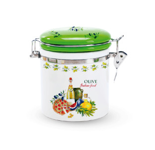 630-13/1 Ємність для сипучих продуктів 0,5л"Італійські страви"(h-10см, d-9,5см)(без подарункової уп) - фото