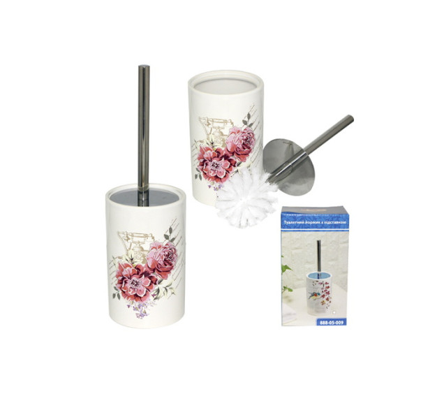 888-05-003 Туалетний йоржик з підставкою Бузок (10,5*10,5*32см) - фото