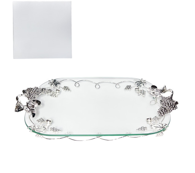 37200 Блюдо прямокут. декор Виноград (44*29*8см) - фото