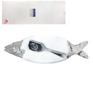 37206 Блюдо для риби з ложкою декор Риба (58*20см) - фото