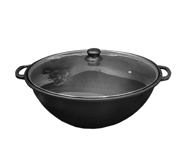 V12С3 Казан узбецький 12л зі скляною кришкою - фото 2