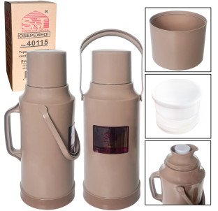 40115-1 Термос зі скляною колбою 3,2 л  Капучино - фото