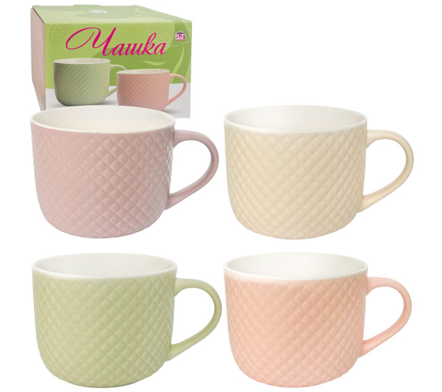 4160-99 Чашка 1000мл Мікс у подарунковій упаковці - фото