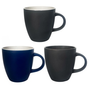 4166-04 Чашка чорна 320мл Мікс - фото