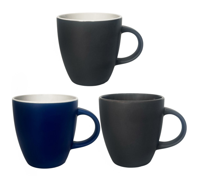 4166-04 Чашка чорна 320мл Мікс - фото