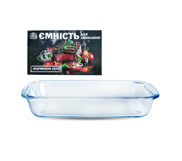 50010-02 Ємність для запікання прямокутна 1,45 л 29х17х5 - фото