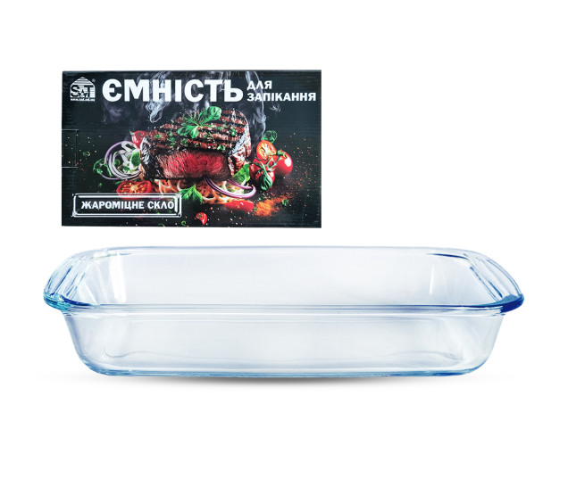 50010-03 Ємність для запікання прямокутна 2л 34х20х5 - фото