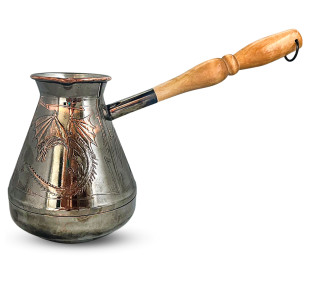 50090 Турка мідна Дракони 750мл чорний нікель - фото