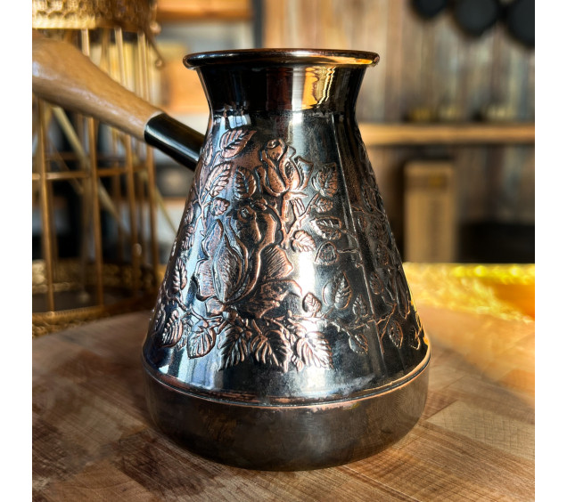 50091 Турка мідна Троянда 300мл чорний нікель - фото 2