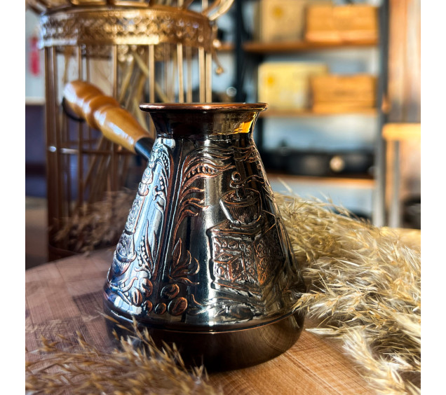 50092 Турка мідна Кавомолка 200мл чорний нікель - фото 3