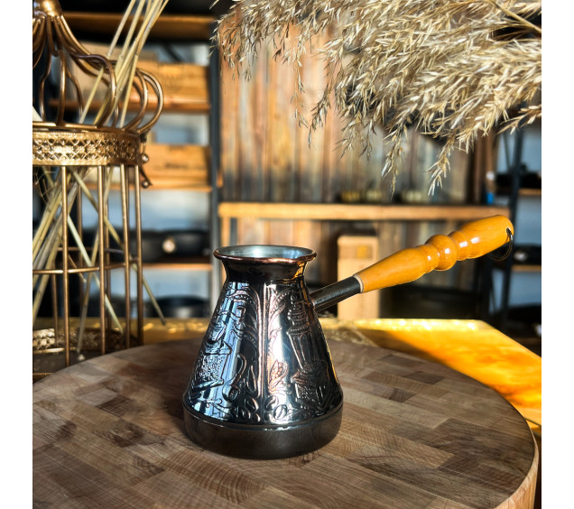 50092 Турка мідна Кавомолка 200мл чорний нікель - фото 4