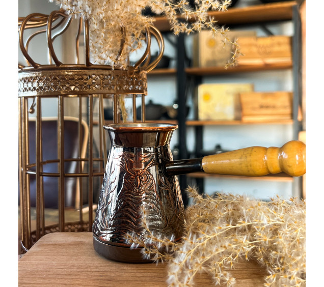 50093 Турка мідна Сова 200мл чорний нікель - фото 2