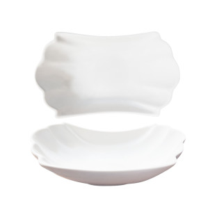 503607 Салатник овальний  хвиля 8\' - фото